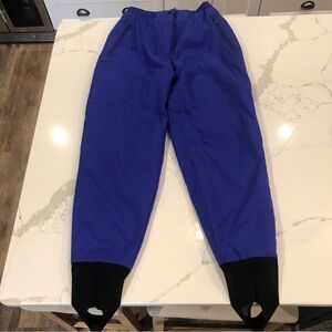 Vintage Edelweiss Ski Snowboard Pants Bright Royal Blue Womens 12